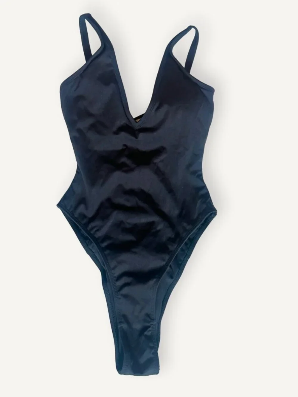 NWT TA3 Shaping Swimwear Hi Cut Plungey in Black Size XS Reg/Long